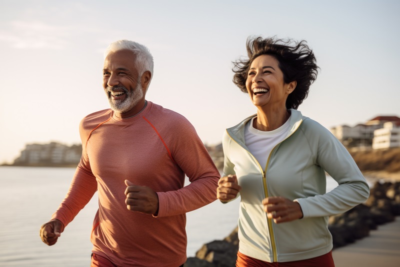 Teeth replacement Lee Plaza Dental Kansas City AdobeStock_636039681 Senior Pair Engaged in Joint Jog